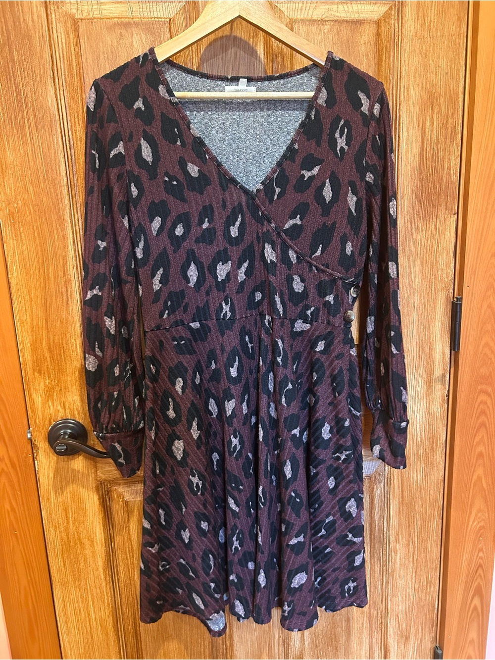 Maurice’s medium animal print faux wrap dress